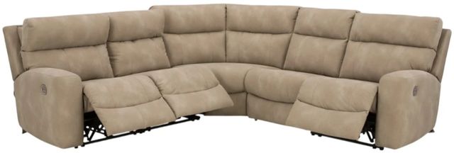 Signature Design by Ashley® Next-Gen DuraPella 5-Piece Sand Power Reclining Curved Sectional-1