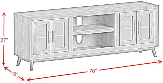 Elements International Santa Barbara Walnut 70" TV Console-1