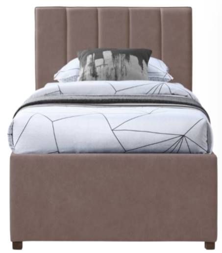 Meridian Furniture Hudson Brown Twin Upholstered Trundle Bed-1