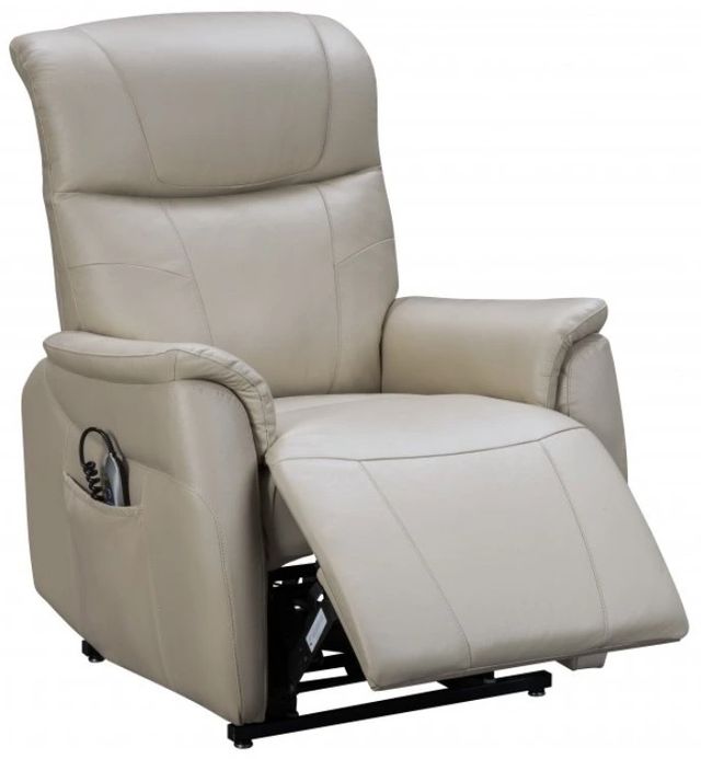 BarcaLounger® Leighton Laurel Cream Leather Power Lift Recliner-1