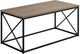 Monarch Specialties Inc. Dark Taupe 40"L Coffee Table with Black Metal Base -0