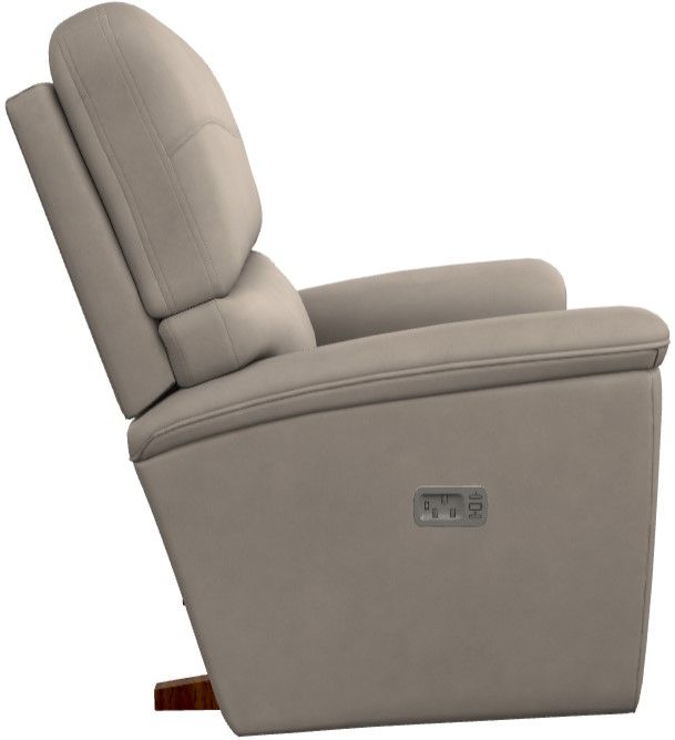 La-Z-Boy® Ava Ivory Leather Power Rocking Recliner with Headrest-2