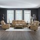 Liberty Furniture Carrington 3-Piece York Sand Leather Power Reclining Living Room Seating Set-1