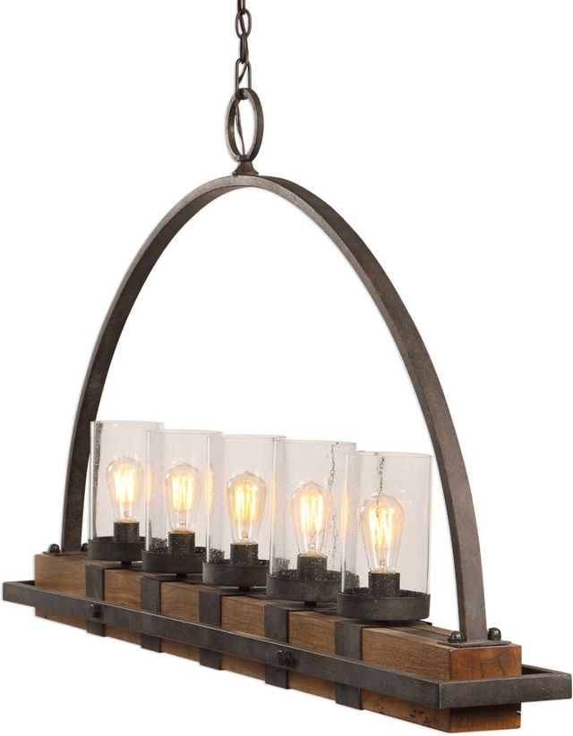 Uttermost® Atwood Bronze Rustic 5-Light Island-3