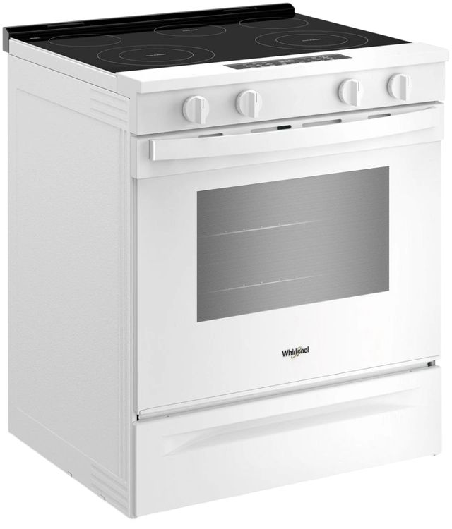 Whirlpool® 30'' White Smart Slide-In Electric Range with Air Cooking Technology and Steam Clean-2