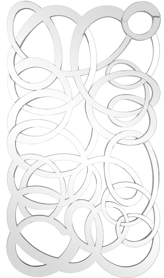 Deco Marche U Select Silver 35" Abstract Wall Mirror-1