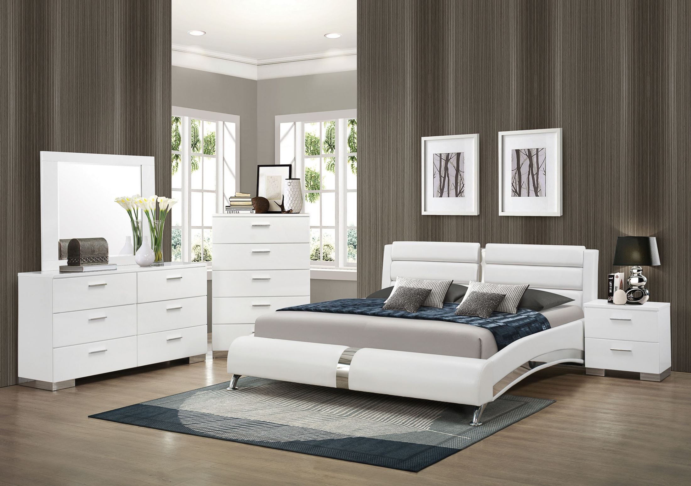Coaster Jeremaine 4 Piece White California King Bedroom Collection Furniture Express Valdosta GA