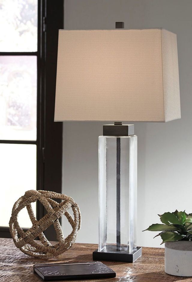 Signature Design by Ashley® Alvaro 2-Piece Clear/Bronze Table Lamp Set-3