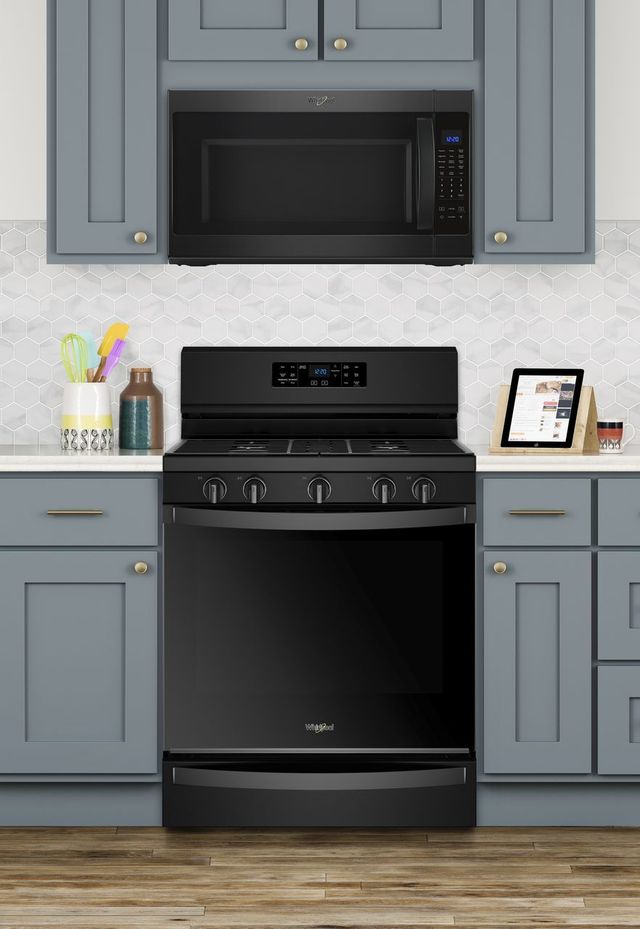 Whirlpool® 30" Freestanding Gas Range-Black-1