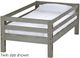 Crate Designs™ Furniture Storm Twin XL Ladder End Upper Bunk Bed-0