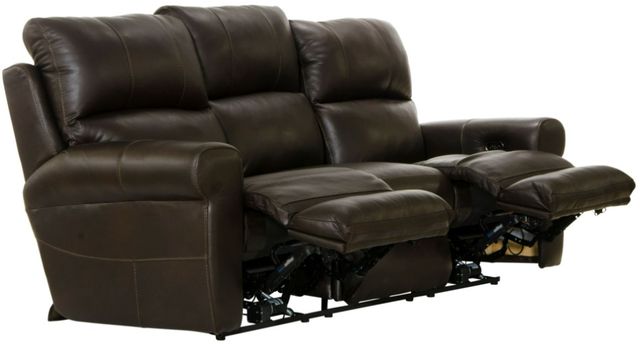 Catnapper® Torretta Chocolate Leather Power Lay Flat Reclining Sofa-2
