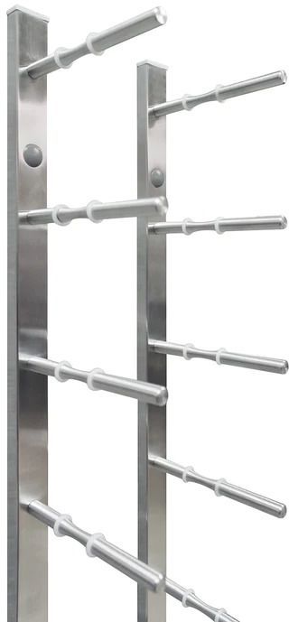 Vinotemp® Epicureanist 9 Bottle Stainless Steel Peg Wine Rack -2
