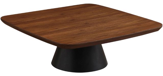 Coaster® Eason 2-Piece Walnut Occasional Table with Black Base Set-1