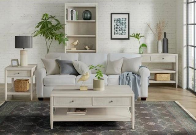 Riverside Furniture Maren White Sand End Table-1