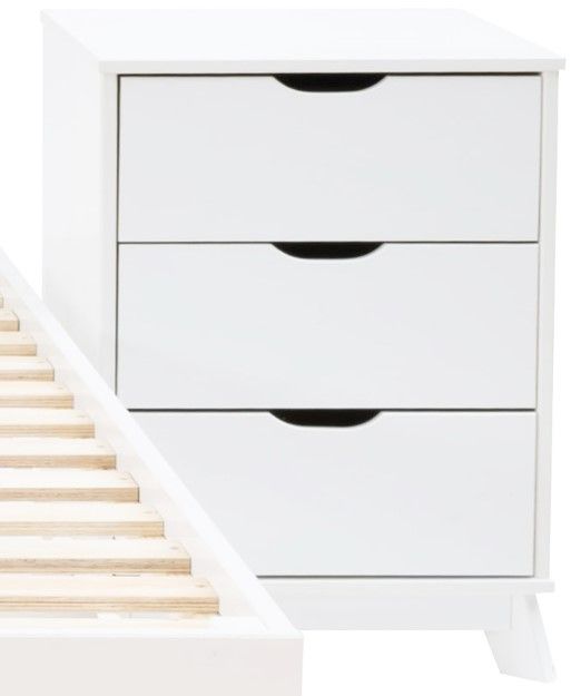 Powell® Portix 3-Piece White Youth Full Simple Bedroom Set-2