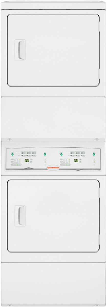 Speed Queen® Commercial 7.0 Cu. Ft. Dryer, 7.0 Cu. Ft. Dryer White Stack Laundry-0