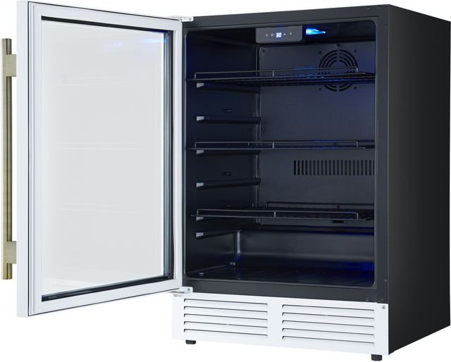 FORNO® Frescolino Series Alta Qualita 24" 4.8 Cu. Ft. Fingerprint Resistant White Beverage Center -4