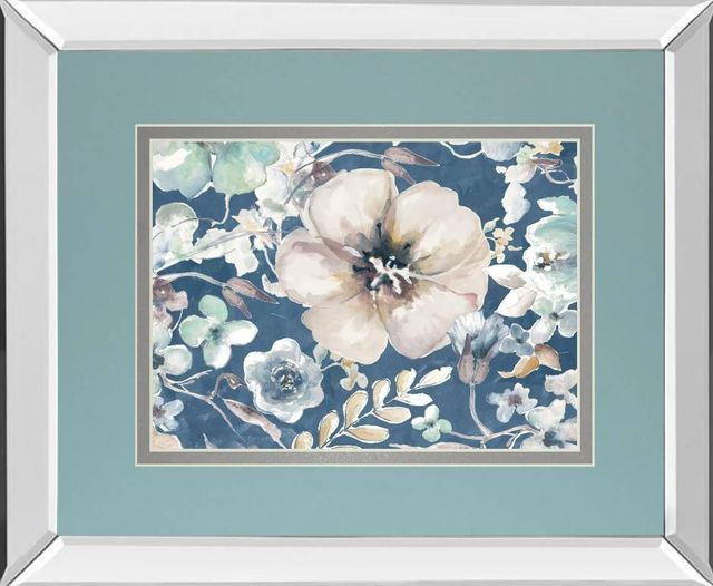 Classy Art Indigo Beautiful II by PatriciaPinto Mirrored Frame Wall Art-0