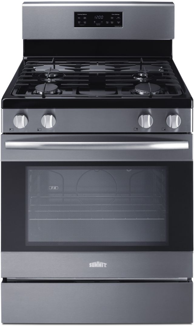 Summit® 30" Black FreeStanding Gas Range-0
