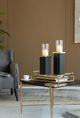 A & B Home Gold Pillar Hurricane On Stand-3