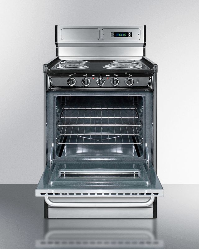 Summit® 24" Stainless Steel Freestanding Electric Range-2