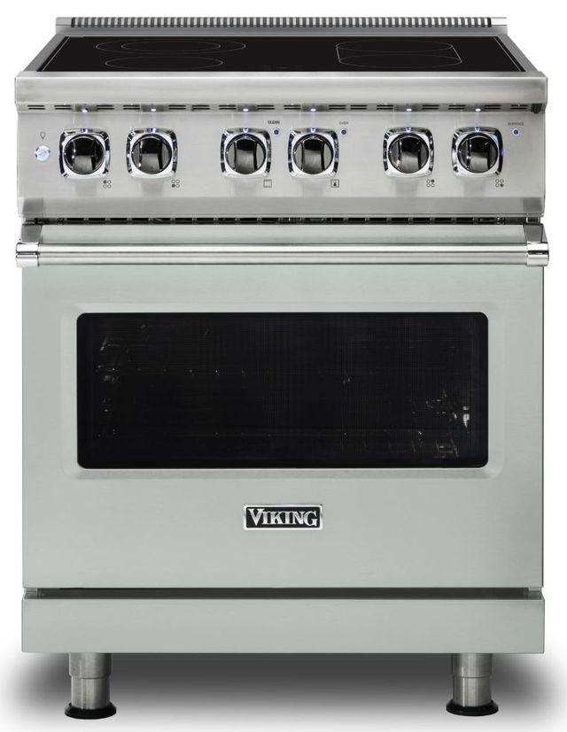Viking® 5 Series 30" Arctic Gray Slide In Electric Range-0