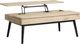 Magnussen Home® Fletcher Driftwood Lift Top Storage Cocktail Table with Black Base-1