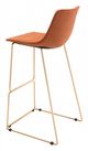 Zuo® Adele Orange and Gold Bar Chair-4