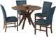 Elements International Santa Barbara 5-Piece Denim Blue/Walnut Round Dining Set-0