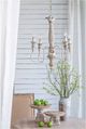 A & B Home White Distressed and Natural 4-Light Chandelier-3