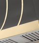 AGA Cascade 36" Slate Wall Mounted Range Hood  with Polished Brass Trim-1