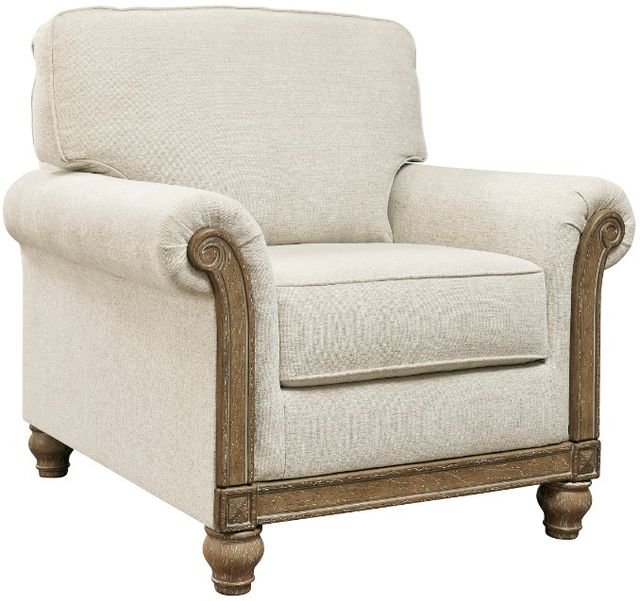 Benchcraft® Stoneleigh 2-Piece Alabaster Chair and Ottoman Set-1
