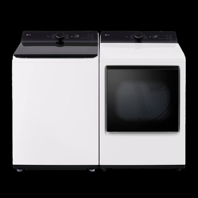 LG Alpine White Top Load Washer & Electric Dryer Laundry Pair
