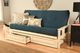 Kodiak Furniture Monterey Suede Navy/Antique White Full Storage Futon with Mattress-1