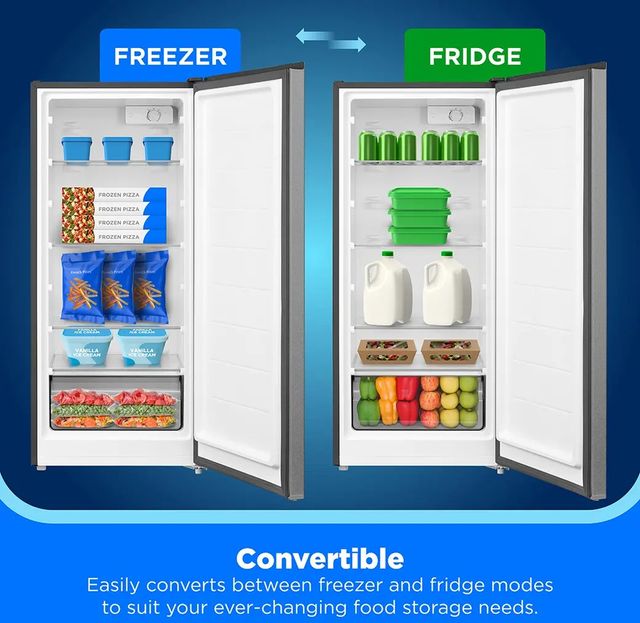 Midea® 7.2 Cu. Ft. Steel Gray Convertible Upright Freezer-4
