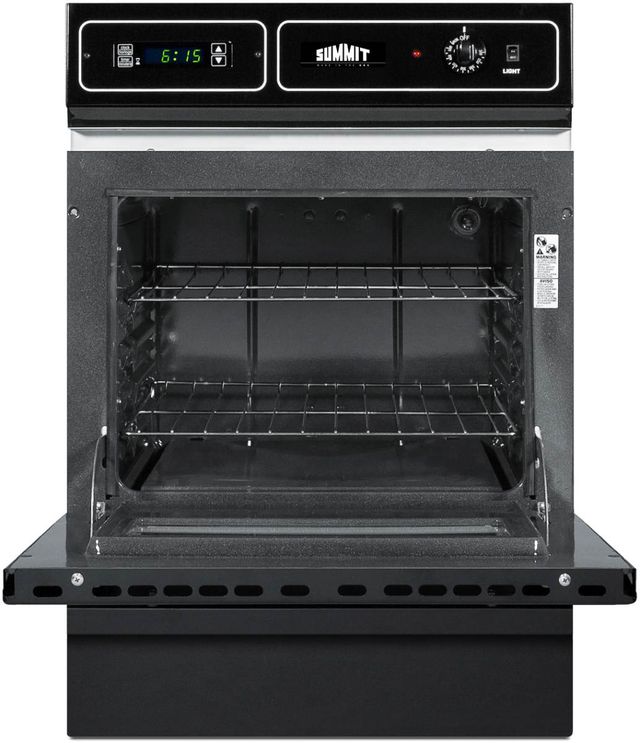Summit® 24" Black Single Electric Wall Oven-1