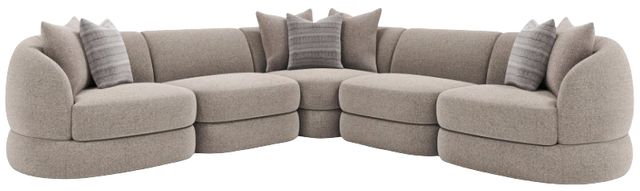 Bernhardt Sylvio Bernhardt Interiors 5-Piece Brown L-Shape Sectional-0