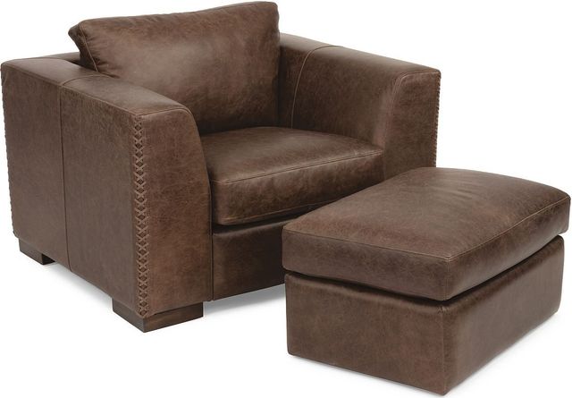 Flexsteel® Hawkins Nutmeg Ottoman-3