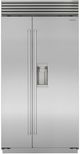 Sub-Zero® Classic 42" 24 Cu. Ft. Stainless Steel Smart Side-by-Side Refrigerator with Ice Maker and Water Dispenser-0