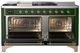 Ilve® Majestic III 60" Emerald Green Pro Style Dual Fuel Natural Gas Range with Solid Door and Copper Trim-1