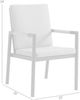 Armen Living Crown 2-Piece Black/Dark Gray Aluminum/Fabric Outdoor Dining Arm Chairs Set-2