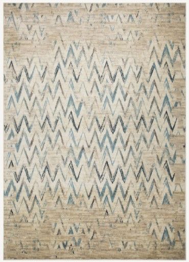 KAS Rugs Heritage Blue/Ivory Chevron 5'x8' Area Rug-0