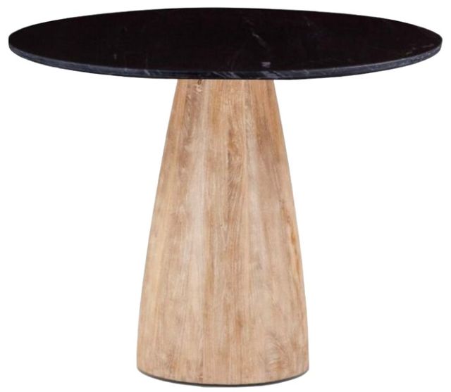 Home Trends & Design Palm Springs Black Dining Table with White Wash Base-0