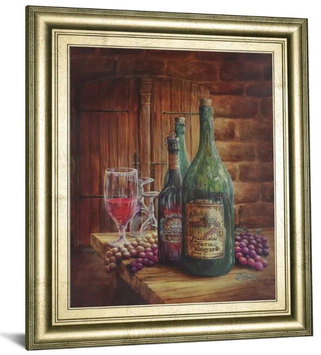 Classy Art Vintage Wine III Framed Print Wall Art-1
