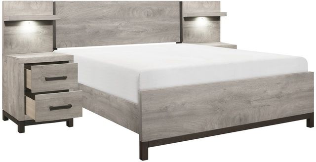 Homelegance® Zephyr 5-Piece Taupe Eastern King Wall Bed Set-1