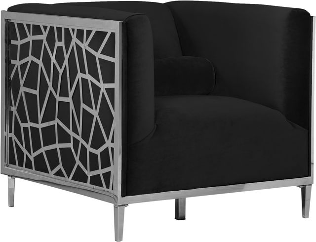 Meridian Furniture Opal Black Velvet Chair-0