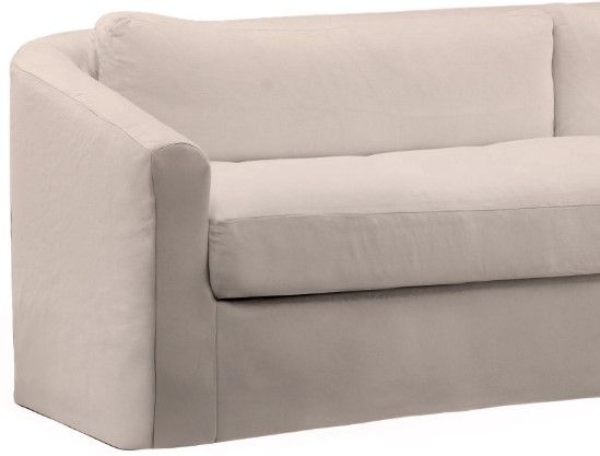 Dovetail Furniture Violeta Natural Slipcovered Sofa-1