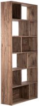 Dovetail Furniture Mariz Medium Brown Antique Tall Bookcase-3