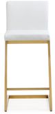 TOV Furniture Parma White Gold Steel Counter Stool-0