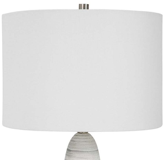 Uttermost® Levadia Light Gray/Matte White Table Lamp-3